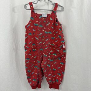 Fisher Price Kidswear Red Car Print Toddler Jumpsuit Jumper Size M ***READ